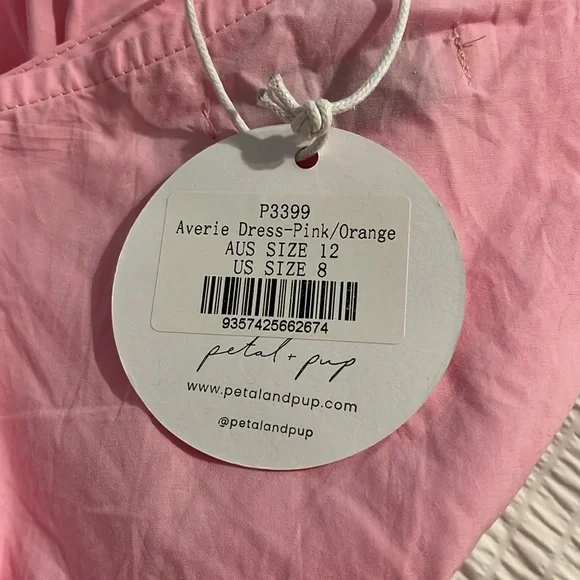 NWT Petal & Pup Averie Dress. pink and orange. Size 8 US. One shoulder & cutout - Picture 3 of 5